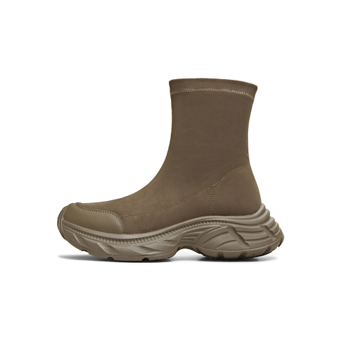 天美意2025冬新款厚底百搭短靴一脚蹬显瘦百搭女弹力靴KTX24DZ5