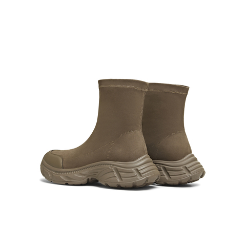 天美意2025冬新款厚底百搭短靴一脚蹬显瘦百搭女弹力靴KTX24DZ5