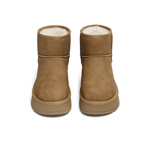 天美意2025冬新款厚底加绒保暖短靴子日常百搭女雪地靴KXD78DD5