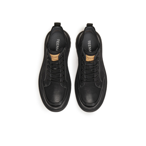 天美意2025冬新款商场同款厚底英伦复古风男工装鞋3XY01DD5