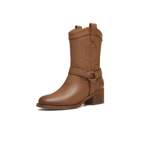 天美意2025冬新款商场同款玩具总动员联名百搭女西部靴BM211DZ5