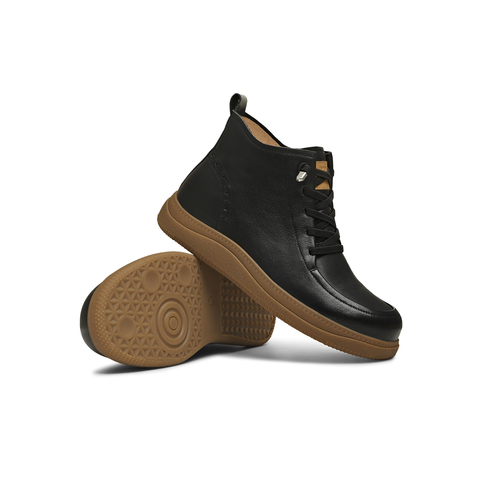 天美意2025冬新款复古纯色圆头厚底百搭潮流女马丁靴KDX30DD5