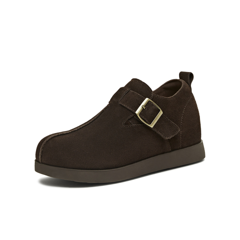 天美意2025冬新款百搭单鞋满帮一脚蹬复古潮流女勃肯鞋KK079DM5