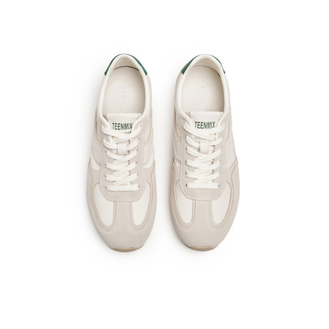 天美意2025秋新款休闲系带拼色百搭复古潮流男阿甘鞋AGX06CM5