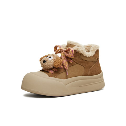 天美意2025冬新款商场同款毛绒保暖潮流板鞋女休闲鞋BM681DD5