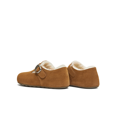 天美意2025秋新款平跟英伦复古百搭休闲单鞋女勃肯鞋KK010CM5