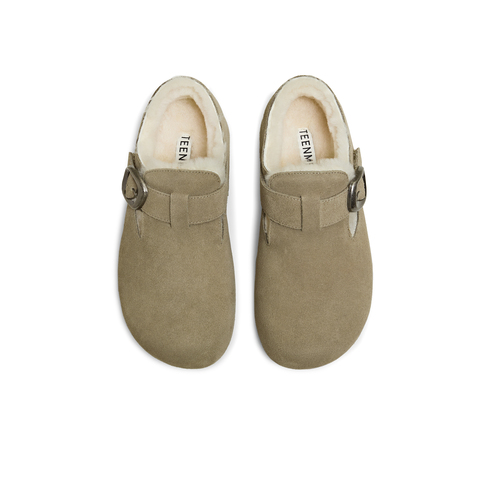 天美意2025秋新款平跟英伦复古百搭休闲单鞋女勃肯鞋KK010CM5