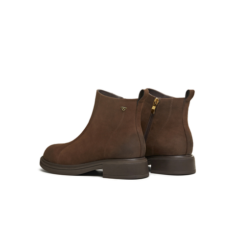 天美意2025冬新款商场同款厚底复古百搭短靴女时装靴BL661DD5