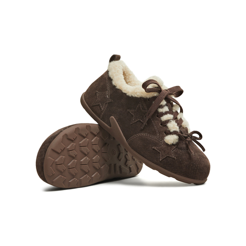 天美意2025冬新款毛绒保暖系带五角星复古运动女德训鞋KK069DM5