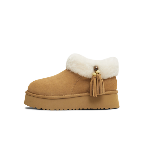 天美意2025冬新款商场同款厚底保暖户外棉鞋女雪地靴CBF42DD5