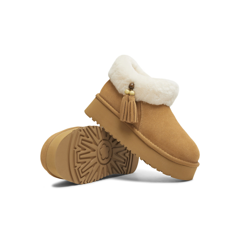 天美意2025冬新款商场同款厚底保暖户外棉鞋女雪地靴CBF42DD5