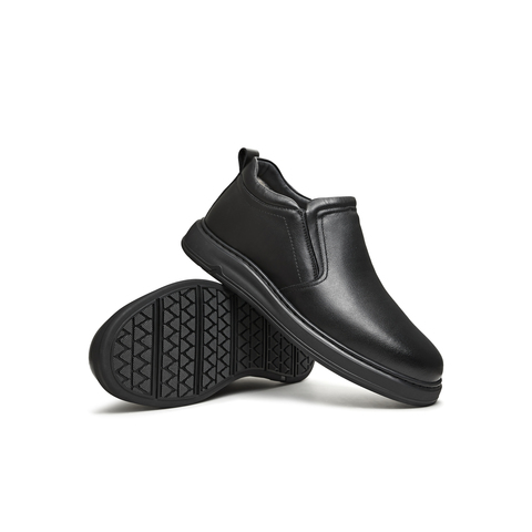 天美意2025冬新款商场同款毛绒保暖通勤上班男休闲皮鞋WXR13DD5