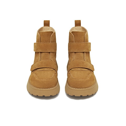 天美意2025冬新款保暖舒适百搭复古毛绒短靴女雪地靴KXD50DD5