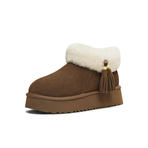 天美意2025冬新款商场同款厚底保暖户外棉鞋女雪地靴CBF42DD5