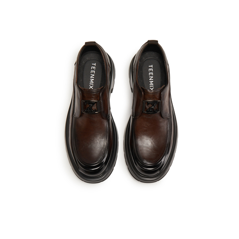 天美意2025冬新款商场同款一脚蹬上班通勤男正装皮鞋3XC01DM5