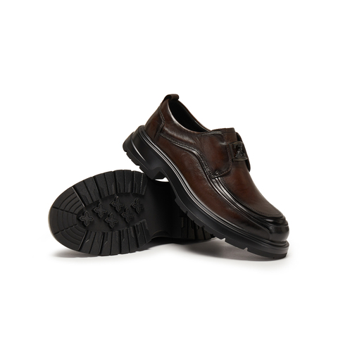 天美意2025冬新款商场同款一脚蹬上班通勤男正装皮鞋3XC01DM5