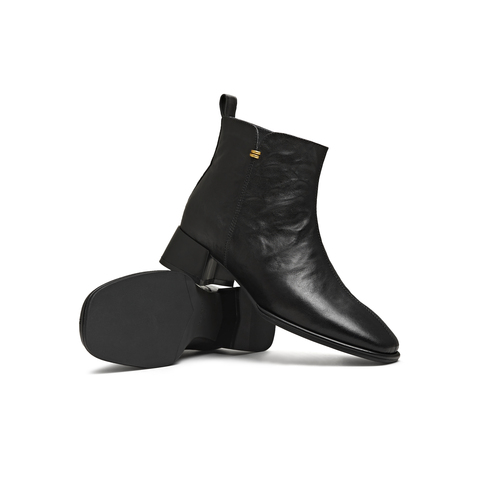 天美意2025冬新款商场同款粗跟通勤简约短靴女时装靴BL991DD5