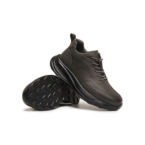 天美意2025冬新款商场同款毛绒保暖通勤上班男休闲皮鞋FDU6MDD5