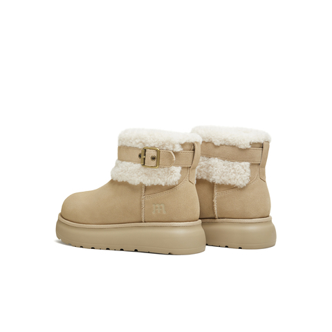 天美意2025冬新款商场同款毛绒保暖百搭厚底女雪地靴CE742DD5