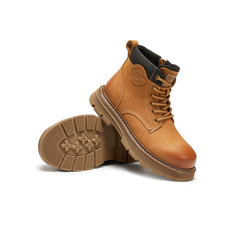 天美意2025冬新款商场同款大黄靴系带户外短靴男马丁靴WCL01DD5