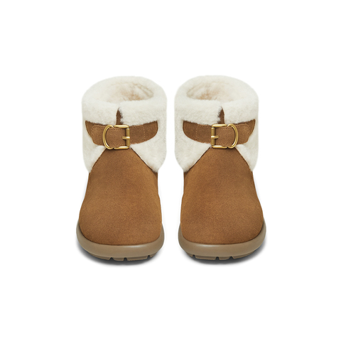 天美意2025冬新款复古毛绒保暖百搭户外棉鞋女雪地靴CER41DD5