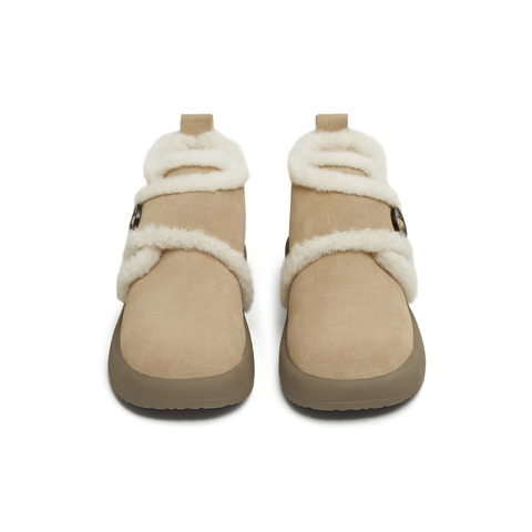 天美意2025冬新款厚底保暖简约百搭短靴女雪地靴KK081DD5