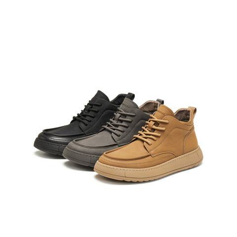 天美意2025冬新款商场同款厚底帅气百搭工装鞋男休闲鞋GZX10DD5