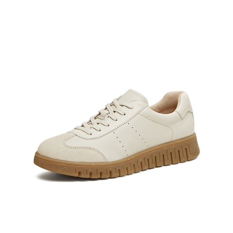 天美意2026春新款商场同款圆头牛津鞋复古英伦女休闲鞋CMA38AM6