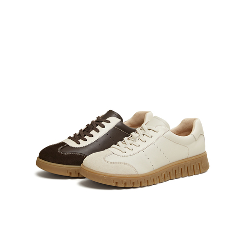 天美意2026春新款商场同款圆头牛津鞋复古英伦女休闲鞋CMA38AM6