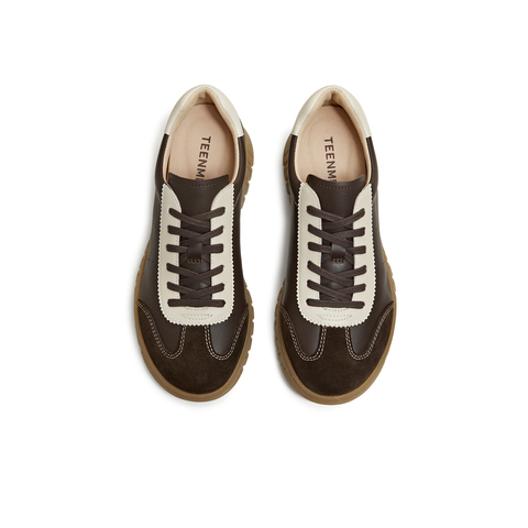 天美意2026春新款商场同款圆头牛津鞋复古英伦女休闲鞋CMA38AM6