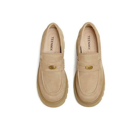 天美意2026春新款商场同款粗跟学院风英伦女乐福鞋CJM10AA6