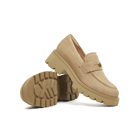 天美意2026春新款商场同款粗跟学院风英伦女乐福鞋CJM10AA6