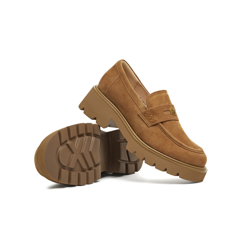 天美意2026春新款商场同款粗跟学院风英伦女乐福鞋CJM10AA6