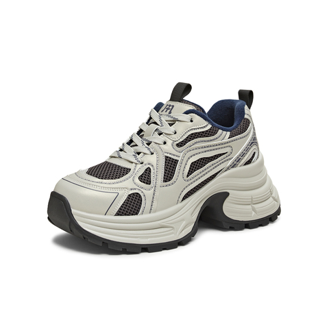 天美意2026春新款商场同款厚底系带运动户外女老爹鞋BM191AM6