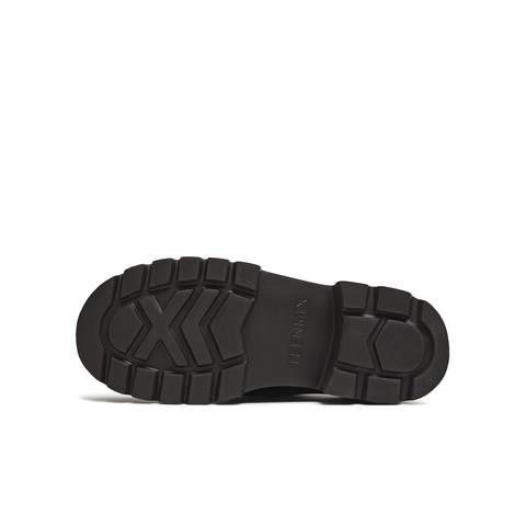 天美意2026春新款商场同款复古金属装饰女皮鞋乐福鞋CJM23AM6