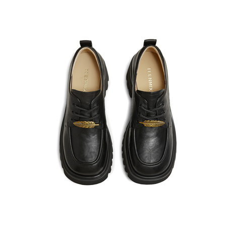 天美意2026春新款商场同款纯色百搭通勤jk女乐福鞋CHO35AM6