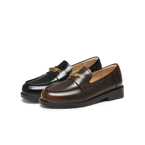 天美意2026春新款商场同款一脚蹬乐福鞋简约时尚女皮鞋CXC59AA6