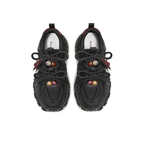 天美意2026春新款商场同款复古百搭系带厚底女老爹鞋BM581AM6