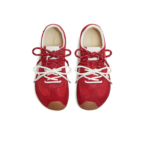 天美意2026春新款双鞋带百搭复古运动休闲潮流女德训鞋KG161AM6