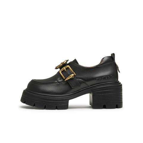 天美意2026春新款商场同款复古百搭学院风皮鞋女牛津鞋CMJ27AM6