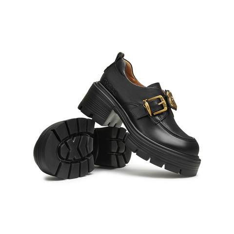 天美意2026春新款商场同款复古百搭学院风皮鞋女牛津鞋CMJ27AM6