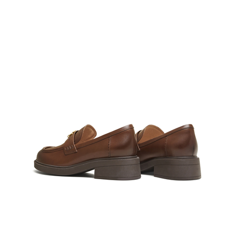 天美意2026春新款商场同款学院金属扣乐福鞋女皮单鞋CNG36AA6