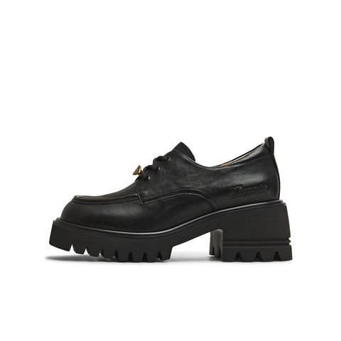 天美意2026春新款商场同款纯色百搭通勤jk女乐福鞋CHO35AM6