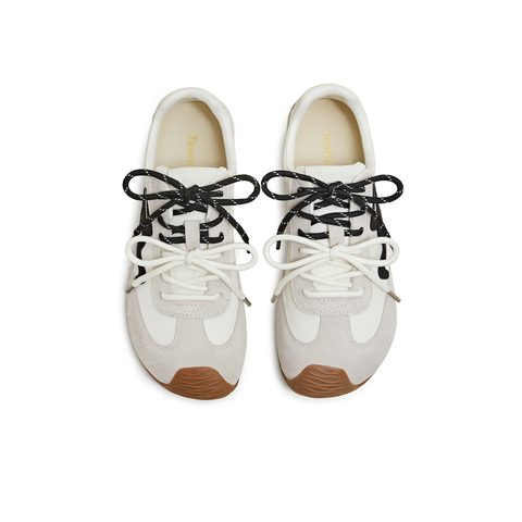 天美意2026春新款双鞋带百搭复古运动休闲潮流女德训鞋KG161AM6