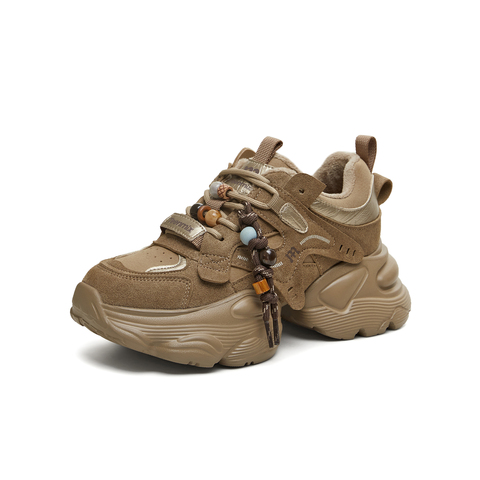 天美意2026春新款运动休闲百搭厚底系带户外女老爹鞋KD129AM6