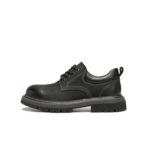 天美意2026春新款帅气英伦复古系带皮鞋男工装鞋GZX05AM6