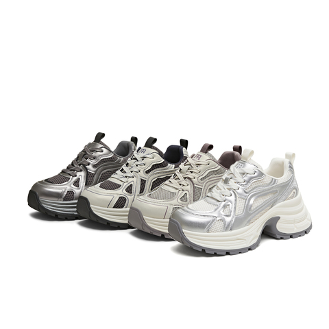 天美意2026春新款商场同款厚底系带运动户外女老爹鞋BM191AM6