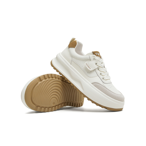 天美意2026春新款商场同款休闲板鞋运动厚底女小白鞋BJ564AM6