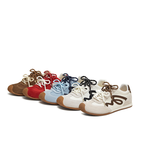 天美意2026春新款双鞋带百搭复古运动休闲潮流女德训鞋KG161AM6