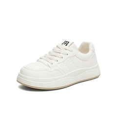 天美意2026春新款休闲系带厚底运动小白鞋百搭女板鞋KB108AM6